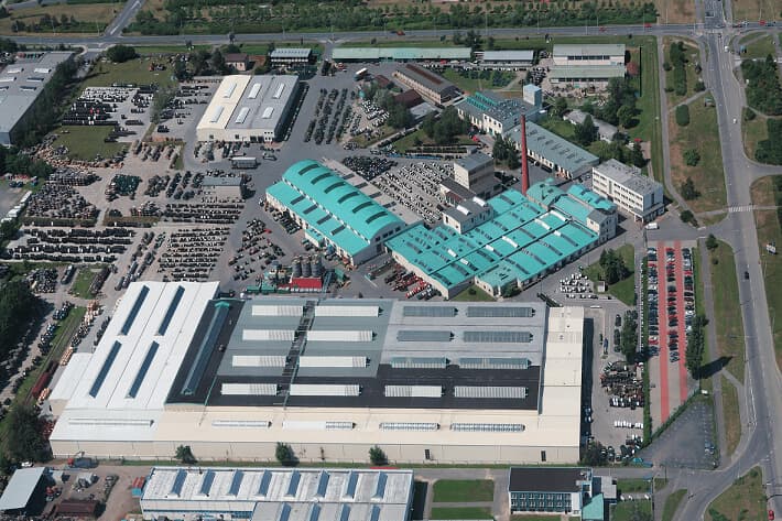 Prakab cabling factory in Prague, Czech Republic (photo from air)